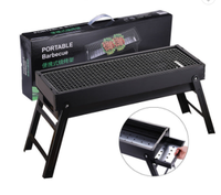 Kits d'outils de barbecue pliants de vente chaude gril de barbecue de charbon de bois pour la cuisson en plein air pique-nique randonnée