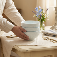 Service de vaisselle en céramique de style parisien chic, blanc et céladon, assiettes plates, assiettes à dessert, bols, pour mariages et fêtes, non toxique