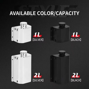 Square Aluminum Oil Catch Pot 1L 2L Universal <b>Car</b> Engine Waste Gas Recovery Tank Visual Liquid Level Modified Oil Storage Can - Product Image 1