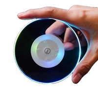 Sous-verre LED transparent ultra-fin avec base lumineuse pour thé au lait, idéal pour les remises de diplômes, le Ramadan, Diwali et l'utilisation en intérieur