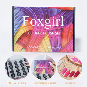 RS Nail Polish <span class=keywords><strong>Foxgirl</strong></span> Series 6 couleurs UV Gel Kit emballage avancé de haute qualité <span class=keywords><strong>Foxgirl</strong></span> Gel Polish Kit - A - Product Image 2
