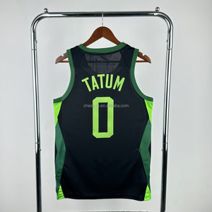 Vente en gros de vêtements pour hommes Boston Celtics # 0 Jayson Tatum # Maillot de basket-ball Jaylen Brown City Edition - Broderie avec logos - Product Image 1