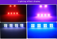 50W COB LED Par Light RGBW 4 Eyes Audience Light avec Auxiliaire DMX Stage Blinder Lights pour DJ Disco Parties