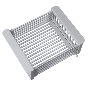 Extendable Stainless Steel Dish Rack L Collapsible Kitchen <b>Sink</b> Drainer Storage Basket - Product Image 5