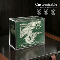 Boîte de présentation en acrylique pour Roaring Skies Elite Trainer Box avec couvercle magnétique, boîte de protection transparente ETB pour TCG