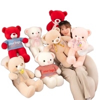 Vente en gros de peluches ours douces et mignonnes de haute qualité de 60 cm, peluche personnalisée pour la Saint-Valentin, ours en peluche doux