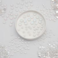 Perles de strass à coudre romantiques YAXI Modèle 395, 5 mm, en opale rose, résine époxy, diamant, dos plat, trou central, pour la fabrication de bijoux