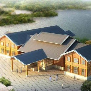 Cabane d'été moderne en bois pour camping extérieur, lodge de réception, montage facile, structure naturelle traitée sous pression - Product Image 1