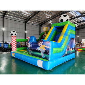 Château gonflable combiné sur le thème des champions de football avec toboggan, aire de jeux extérieure pour fêtes et <span class=keywords><strong>location</strong></span> commerciale - Product Image 2
