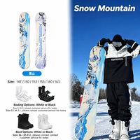Ensemble complet de snowboard tout-terrain pour hommes et femmes, ultra-léger, noyau en bois de peuplier, fixations à sangles, laçage rapide