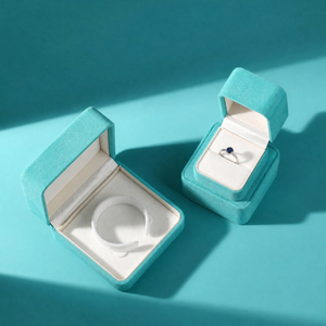 Zebopak Turquoise <b>Velvet</b> Christmas Jewellery <b>Box</b> Set with Ring Necklace Bracelet Holiday Gift Packaging Wholesale - Product Image 4