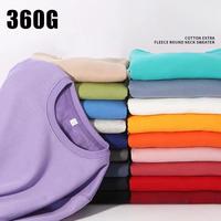 Sweat-shirt surdimensionné brodé DTG 360G en polyester/coton écologique, vente en gros, polaire de printemps, sport, course à pied, faible MOQ