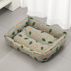 Petopia Linen Foam Faux Fur Rectangle Pet <strong>Bed</strong> Mat Pad <strong>Nest</strong> Breathable Cartoon Style Letter Pattern <strong>for</strong> <strong>Dogs</strong> with Carton Packing - Product Image 1