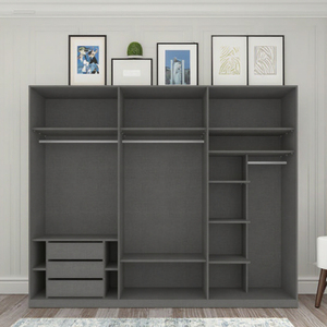 Design moderno pannello di legno armadio durevole spazio di archiviazione senza porta cina fatta <span class=keywords><strong>mobili</strong></span> camera da letto per la casa o alberghi - Product Image 2