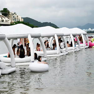 Plataforma de muelle flotante Balsa Isla flotante inflable para fiesta en la piscina Isla flotante <span class=keywords><strong>Cabana</strong></span> inflable - Product Image 5