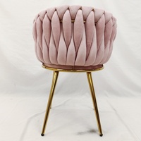 Chaises de Salle à Manger Modernes en Velours Rembourré Tissé, de Loisirs de Luxe capitonnées, pour Salon ou Bureau à Domicile