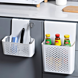 Panier de rangement suspendu Qiwang pour porte, organisateur de placard de cuisine en plastique, sans perçage, pour produits de nettoyage - Product Image 5