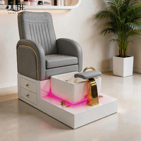 Fauteuil de pédicure électrique multifonctionnel pour salon, chaise de pédicure de luxe avec plomberie