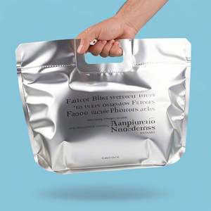 Mylar personnalisé de haute qualité étanche à l'humidité fermeture éclair sac à poignée en plastique pour vêtements chewing-gum et gelée couleur personnalisée - Product Image 3