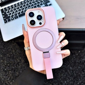 เคสโทรศัพท์แบบมีสายคล้องพร้อมขายึดแม่เหล็กแบบใหม่ปี 2025 สำหรับ iPhone 12 13 14 15 16 Promax ฝาครอบป้องกันปุ่มโลหะ - Product Image 5