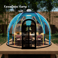 Kawagebo Kamp 4.2m de diamètre rond préfabriqué extérieur géodésique polycarbonate PC Eps dôme maisons maison préfabriquée