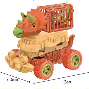 Coche de Juguete Multifuncional con Diseño de Dinosaurio, Carro de Ingeniería Inercial, Juguete con Rotación Acrobática y Deformación con un Solo Botón - Product Image 2