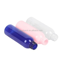 Bouteille Boston en gros de 100 ml (3,3 oz) à épaule ronde avec bouchon à embout pour cosmétiques, huiles capillaires, nettoyants visage et parfums