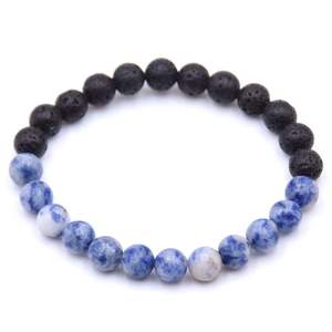 Dernière Offre Spéciale 8MM pierre de lave naturelle élastique perlé Bracelet <span class=keywords><strong>énergie</strong></span> de guérison extensible unisexe huile essentielle fabrication de <span class=keywords><strong>bijoux</strong></span> - Product Image 1