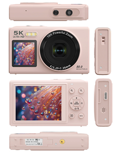 Caméra numérique 5K 80MP WiFi, caméra Vlog, double écran, caméra selfie, <span class=keywords><strong>webcam</strong></span> pour diffusion en direct, zoom vidéo 18X - Product Image 5