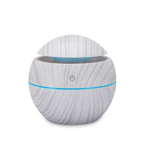 Humidificateur d'air ultrasonique USB à grain de bois, diffuseur d'huiles essentielles électriques, lumière LED 7 couleurs, faible bruit 35 dB pour la maison - Product Image 5