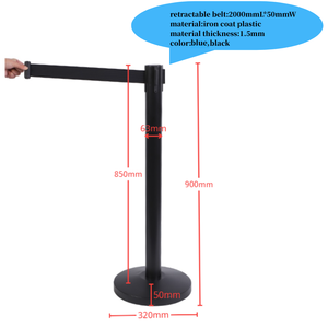Barriera Retrattile con Pulsante di Arresto di Emergenza per il Controllo di Folla in Movimento - Product Image 4