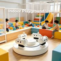 Modernes Roboter-Softplay-Karussell für Kinder – Drehendes Indoor-Karussell für Partyvermietung, Kindertagesstätten und Geburtstagsveranstaltungen