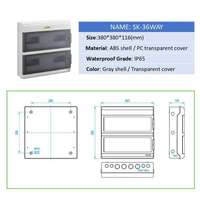 Boîtier de Distribution Extérieur IP65 Étanche en ABS 4/6/9 Voies, Boîte de Jonction Intérieure pour Disjoncteur MCB, Armoire DB Électrique Solaire
