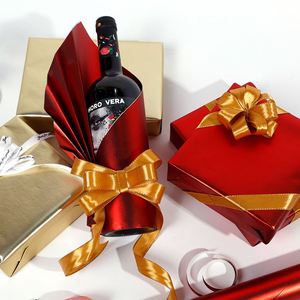 Alta calidad, venta al por mayor, 80g, papel metálico para el Día de San Valentín, 43*300cm, regalo, embalaje personalizado de lujo, rollo de papel de regalo - Product Image 1