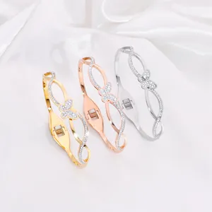 Gold Plated Best Friends Stainless Steel Butterfly Good Friend Charm Friendship Card Bracelet Women'S Jewelry