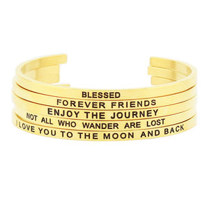 <span class=keywords><strong>Oro</strong></span> Invita Coraggio braccialetto inciso in bianco <span class=keywords><strong>sottile</strong></span> braccialetto gioielli personalizzati - Product Image 2