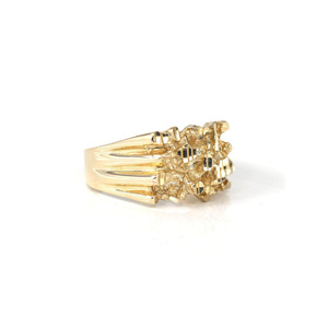 Dropshipping WholesaleStainless <b>Steel</b> Men Chunky Nugget <b>Ring</b> Boy Trendy Gold Plated Jewellery Gold Nugget <b>Ring</b> - Product Image 2