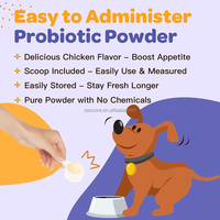 Poudre Probiotique pour Animaux de Compagnie 6 Milliards de Cultures Vivantes Soutient la Santé de l'Appareil Digestif, Immunitaire, Cutané et du Pelage pour Chiens et Chats