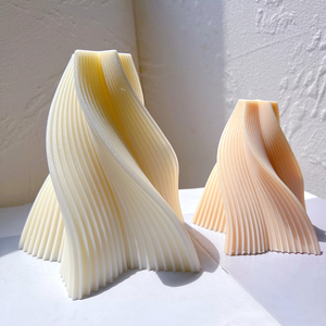 2 Maten Swirl Kaars Mallen Golf Twirl Taper Spiraal Siliconen Mal Geometrische Abstracte Decoratieve Golvende Soja Wax Mal - Product Image 1