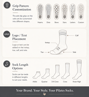 Chaussettes de yoga antidérapantes personnalisées avec logo, chaussettes de Pilates en coton doux, échantillon gratuit pour studio de yoga, vente en gros