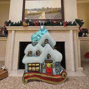 Ornements d'arbre de Noël rouges ornements suspendus assortis avec boucle de suspension pour guirlande de fête de vacances de Noël décor d'arbre de Noël - Product Image 1