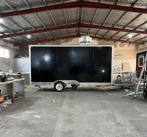 <span class=keywords><strong>Remolque</strong></span> de Comida Ultraligero de 4m con Eje Tándem Doble y Estructura de Aluminio, Carrito Móvil Compacto <span class=keywords><strong>para</strong></span> Zonas Peatonales del Centro de la Ciudad - Product Image 3