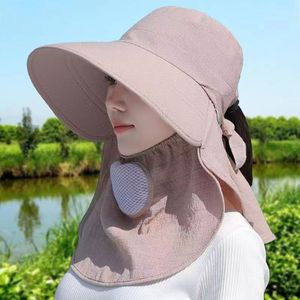 Chapeau de protection solaire pour femmes, avec couvre-cou, protection UV respirante, pour le printemps et l'été, travail agricole en plein air, rose - Product Image 4