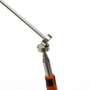 Orange-red <strong>Handle</strong> Magnetic Collector with Stainless Steel Antenna, Extendable Iron-pulling Rod, Strong Magnetic Attraction Pole - Product Image 5