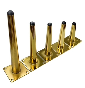 Gambe per Divano in Metallo Dorato Moderne, Gambe Dritte in Acciaio Dorato, Accessori per Mobili, Letti, Divani e Tavoli da Pranzo - Product Image 3