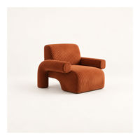 Fauteuil d'appoint moderne en velours, fauteuil rembourré à siège unique, fauteuil lounge pour salon, hall d'hôtel