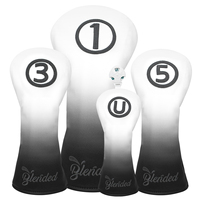 Livraison rapide Golf Headcover Set Bande élastique Pilote Head Cover Retro Golf Headcovers