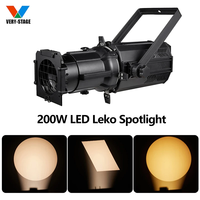 200w LED Ellipsoïdal Leko Gobo Projecteur Zoom Spot LED Profil Lumière Théâtre Studio Profil Spot Stage Lumières