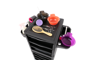 Chariot de coiffeur roulant avec tiroirs, chariot de rangement professionnel pour salon de coiffure avec roues - Product Image 5