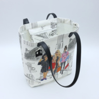 Sac fourre-tout en toile imprimé panoramique urbain, durable, pour courses, sac à bandoulière décontracté, sac à main portable – Grande Vente